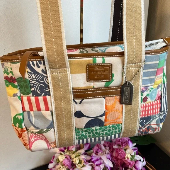 Coach Hampton Patchwork Satchel - Picture 2 of 11